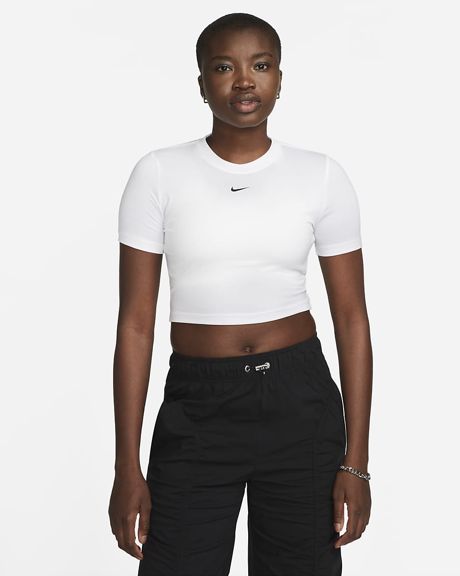 White nike crop top top